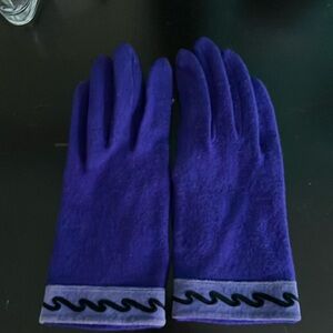 Wool Purple Dress Gloves